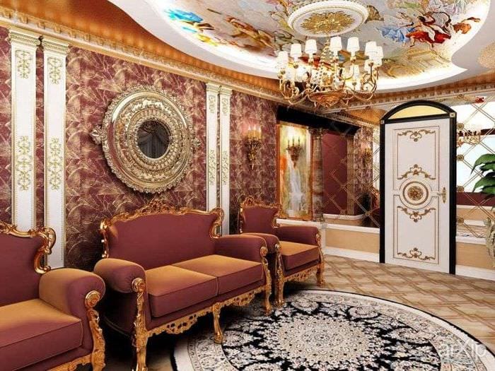 интерьер гостиной барокко