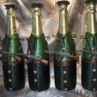 Военная тематика в оформлении подарочных бутылок