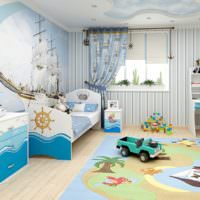 Морская тематика в интерьере детской комнаты