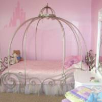 пример красивого стиля детской комнаты для девочки фото