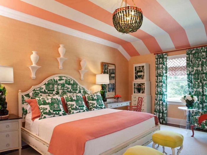 пример сочетания светлого персикового цвета в дизайне квартиры