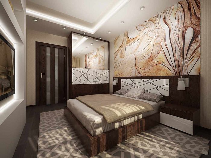 пример красивого проекта дизайна спальной комнаты