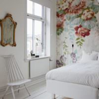 Французский стиль в спальне с фотообоями