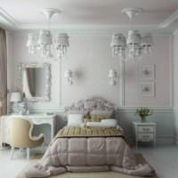 идея необычного оформления дизайна стен в спальне картинка