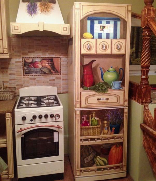 Декор холодильника своими руками как способ изменить интерьер кухни
