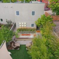 Планировка маленького сада современного загородного дома