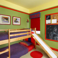 Дизайн детской комнаты с оливковыми стенами