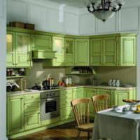 Оливковый цвет в дизайне современной кухни