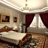 Яркий свет в спальне классического стиля