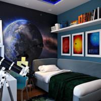 Телескоп в спальне мальчика подростка