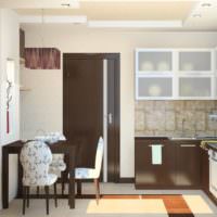 Дизайн кухни с коричневым цветом в интерьере