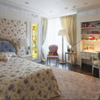 Текстиль с цветами в дизайне спальни