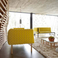 Мебель оливкового цвета в интерьере гостиной