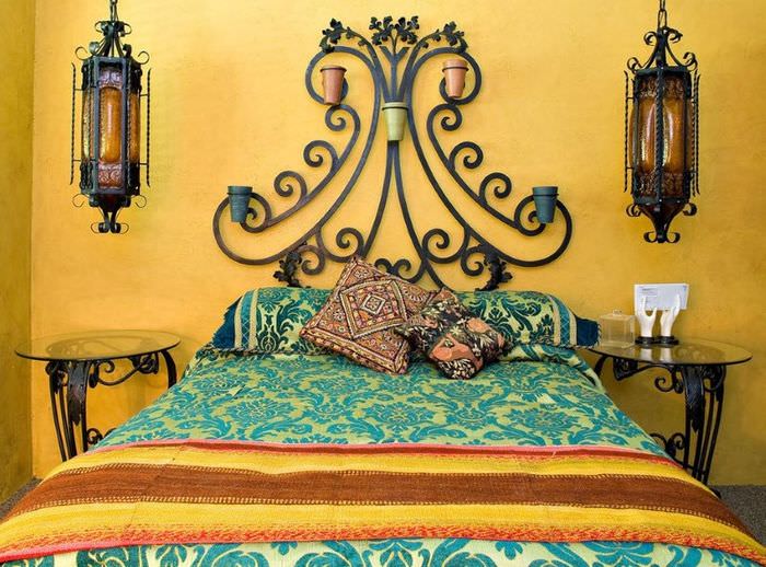 Декорирование кровати в марокканском стиле