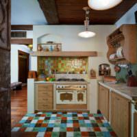 Керамическая мозаика в дизайне кухни