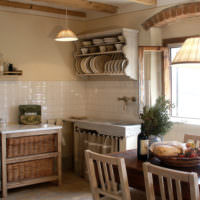Интерьер кухни в деревенском стиле