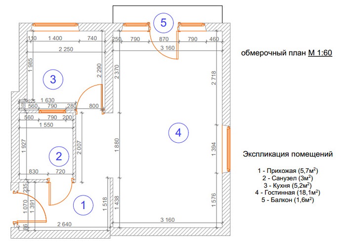 Схема расстановка мебели в однокомнатной квартире