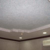 Двухуровневый потолок из гипсокартона с точечными светильниками