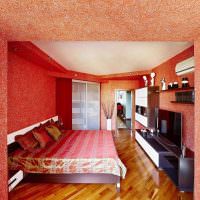 Дизайн спальни в красном цвете