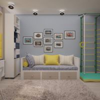 Акценты желтого цвета в дизайне детской комнаты