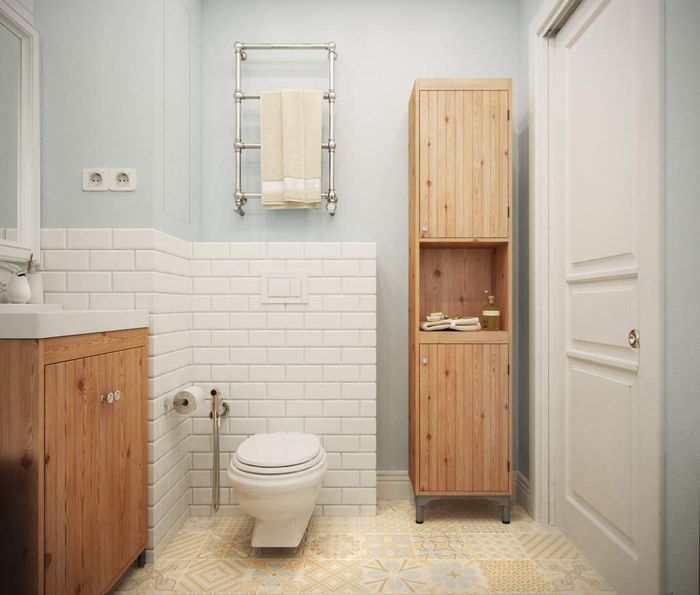 Интерьер туалета в скандинавском стиле