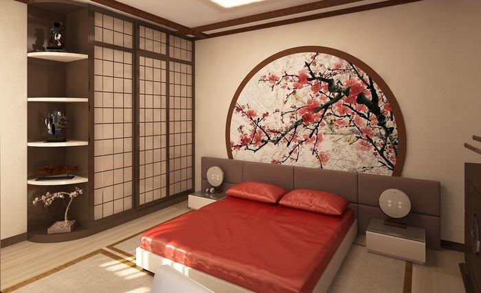 Спальня в японском стиле в панельном доме