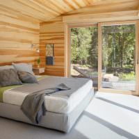 Дизайн спальни с панорамными окнами