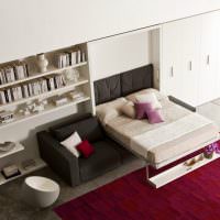 Мебель-трансформер в дизайне однокомнатной квартиры