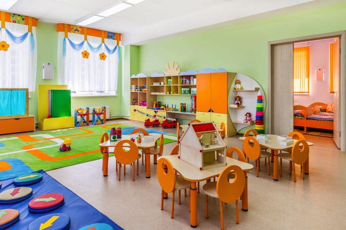 Интерьер групповой комнаты в детском саду