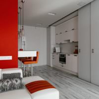 Дизайн кухни в квартире-студии
