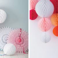 Красивые бумажные шары для праздничного декора