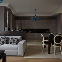 Дизайн гостиной с коричневыми стенами
