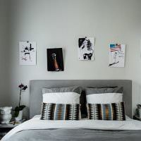 Украшение рисунками стены над кроватью