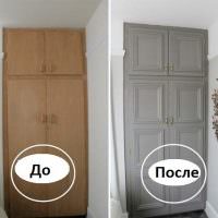 Фото советского шкафа до и после покраски