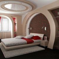 Шикарный дизайн спальни с балконом