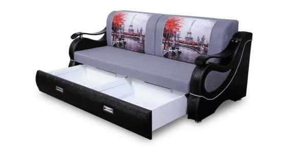 Стильный и удобный диван с ящиками 